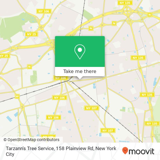 Mapa de Tarzann's Tree Service, 158 Plainview Rd