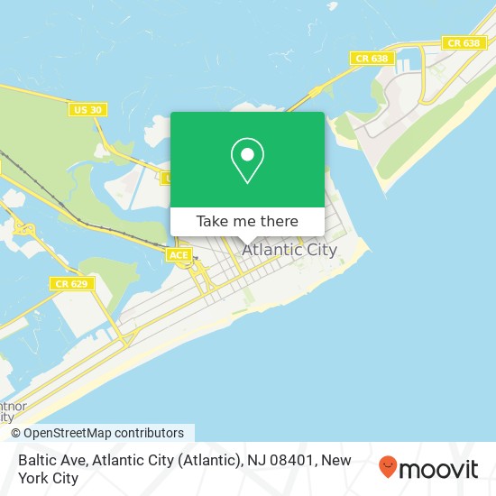 Baltic Ave, Atlantic City (Atlantic), NJ 08401 map