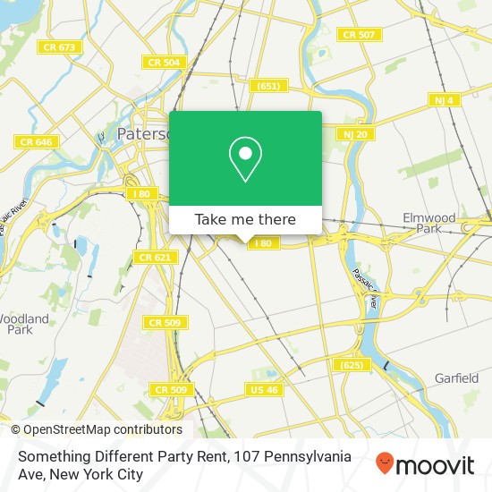 Something Different Party Rent, 107 Pennsylvania Ave map