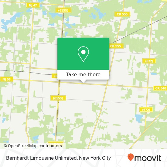 Bernhardt Limousine Unlimited map