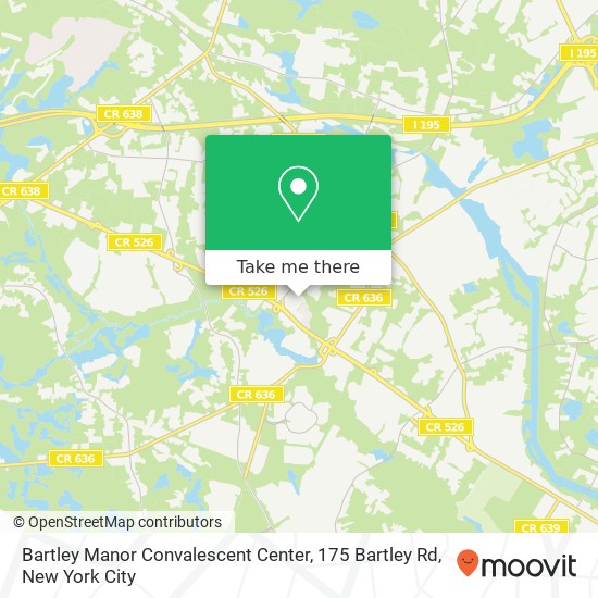 Mapa de Bartley Manor Convalescent Center, 175 Bartley Rd