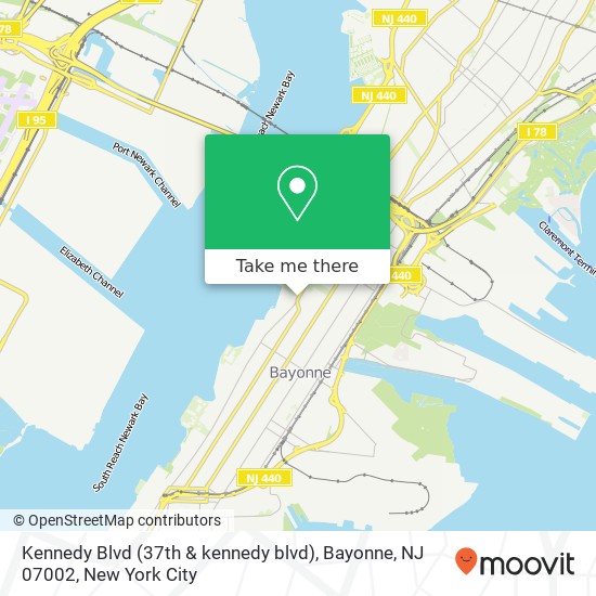 Kennedy Blvd (37th & kennedy blvd), Bayonne, NJ 07002 map