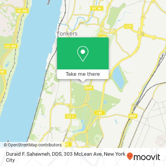 Mapa de Duraid F. Sahawneh, DDS, 303 McLean Ave