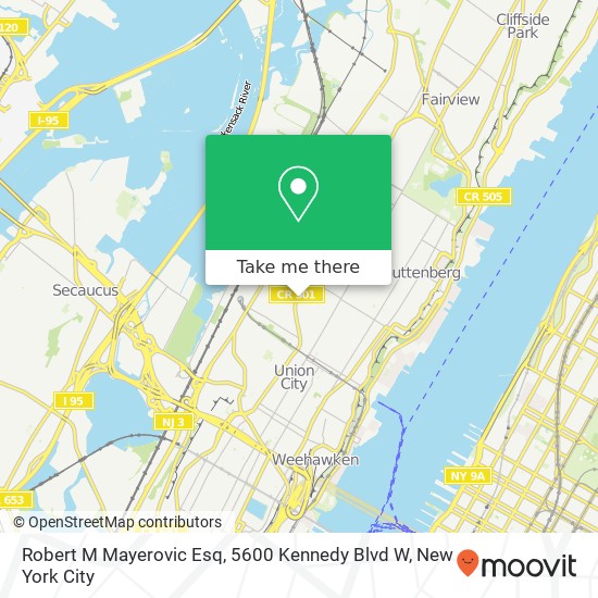 Robert M Mayerovic Esq, 5600 Kennedy Blvd W map