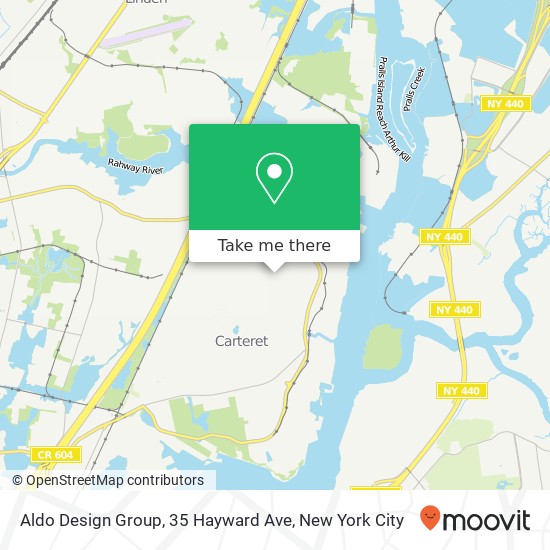 Mapa de Aldo Design Group, 35 Hayward Ave