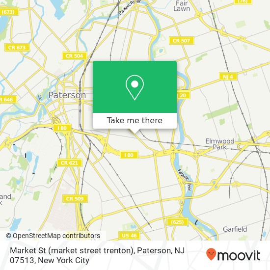 Market St (market street trenton), Paterson, NJ 07513 map