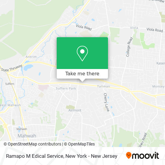 Mapa de Ramapo M Edical Service