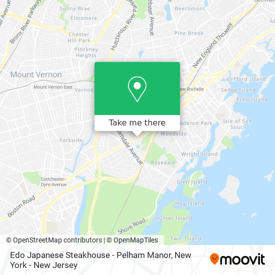 Mapa de Edo Japanese Steakhouse - Pelham Manor