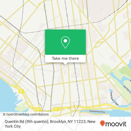Mapa de Quentin Rd (9th quentin), Brooklyn, NY 11223