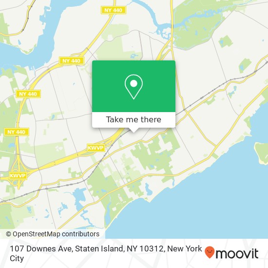 Mapa de 107 Downes Ave, Staten Island, NY 10312