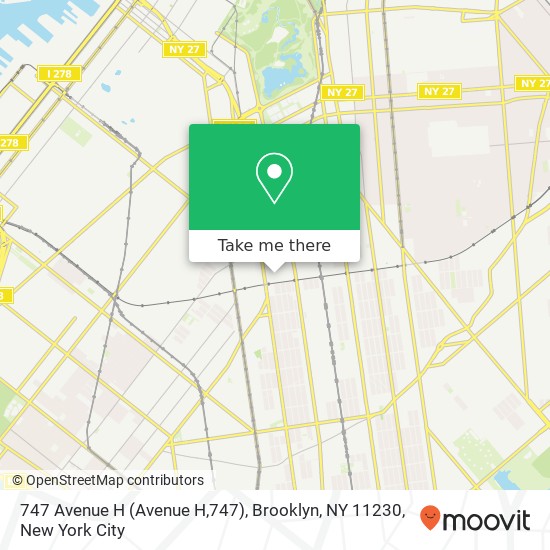 747 Avenue H (Avenue H,747), Brooklyn, NY 11230 map