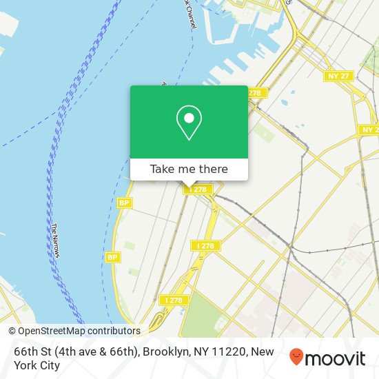 Mapa de 66th St (4th ave & 66th), Brooklyn, NY 11220