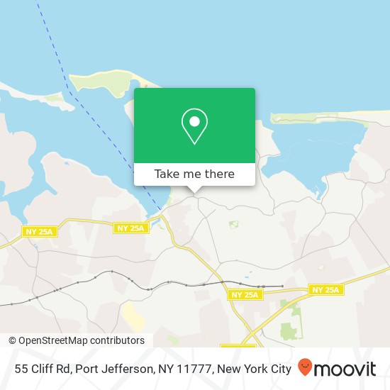 Mapa de 55 Cliff Rd, Port Jefferson, NY 11777