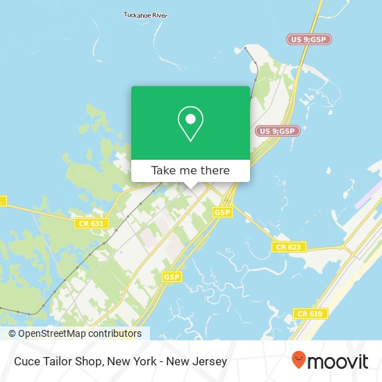 Mapa de Cuce Tailor Shop, 54 Tuckahoe Rd