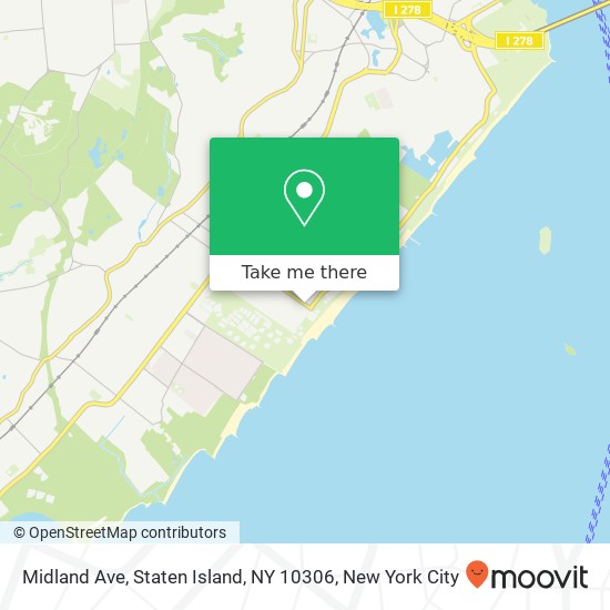 Mapa de Midland Ave, Staten Island, NY 10306