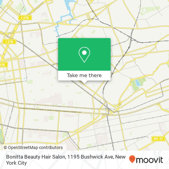 Bonitta Beauty Hair Salon, 1195 Bushwick Ave map