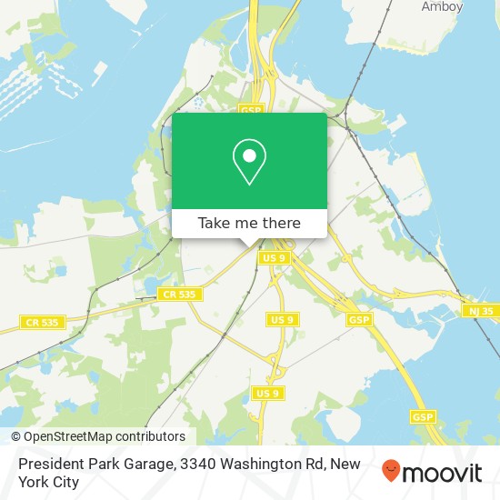 President Park Garage, 3340 Washington Rd map
