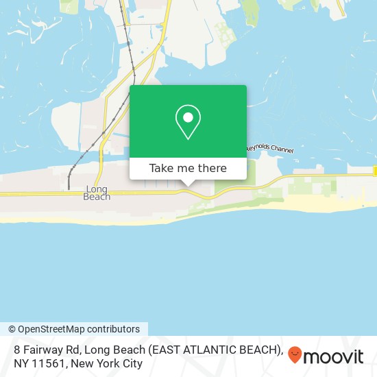 Mapa de 8 Fairway Rd, Long Beach (EAST ATLANTIC BEACH), NY 11561
