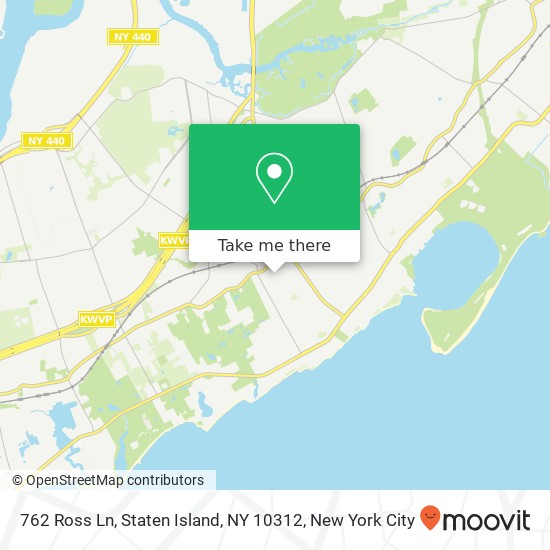 Mapa de 762 Ross Ln, Staten Island, NY 10312