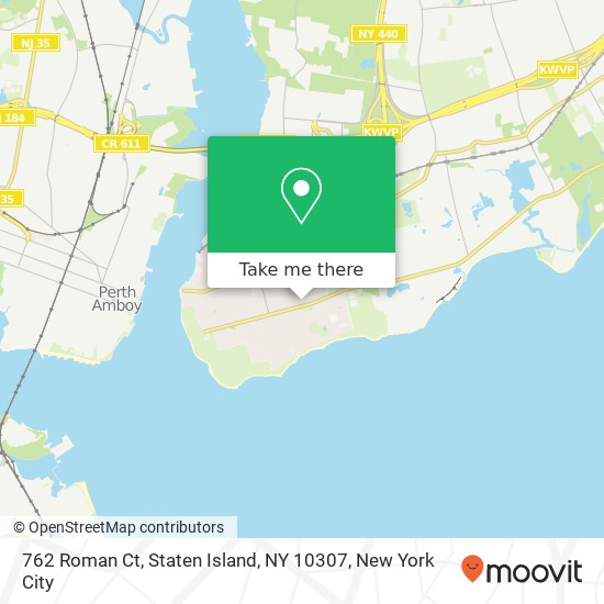 Mapa de 762 Roman Ct, Staten Island, NY 10307