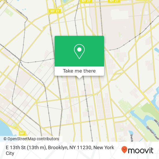 E 13th St (13th m), Brooklyn, NY 11230 map