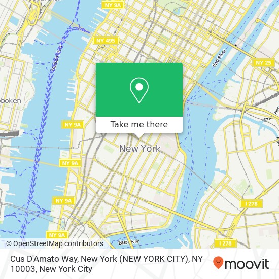 Cus D'Amato Way, New York (NEW YORK CITY), NY 10003 map