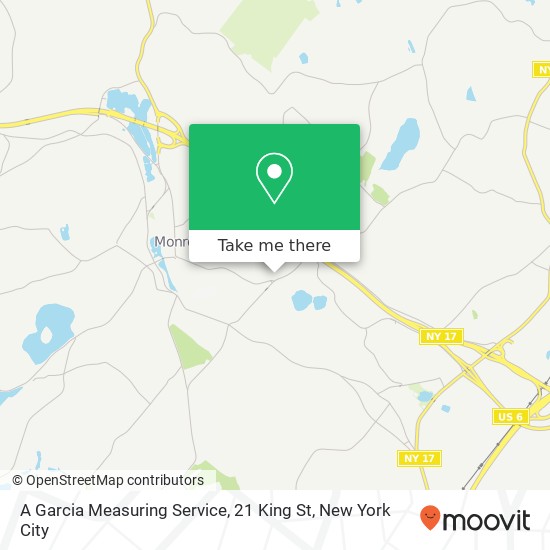 Mapa de A Garcia Measuring Service, 21 King St