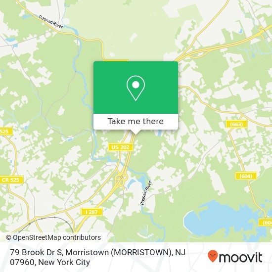Mapa de 79 Brook Dr S, Morristown (MORRISTOWN), NJ 07960