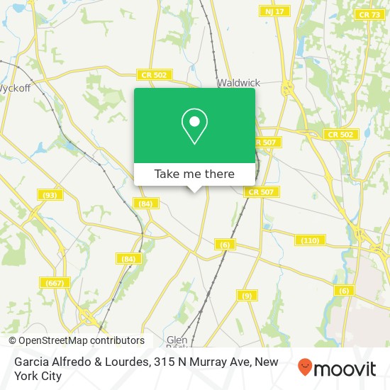 Mapa de Garcia Alfredo & Lourdes, 315 N Murray Ave