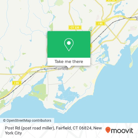 Mapa de Post Rd (post road miller), Fairfield, CT 06824