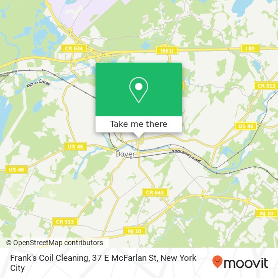 Mapa de Frank's Coil Cleaning, 37 E McFarlan St