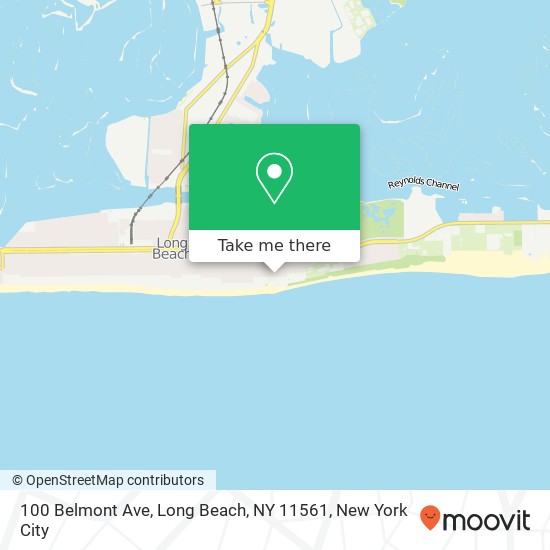 Mapa de 100 Belmont Ave, Long Beach, NY 11561