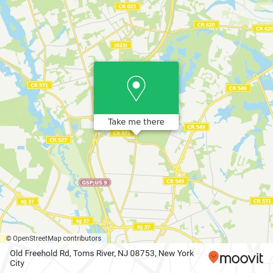 Mapa de Old Freehold Rd, Toms River, NJ 08753