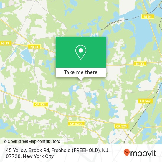 45 Yellow Brook Rd, Freehold (FREEHOLD), NJ 07728 map