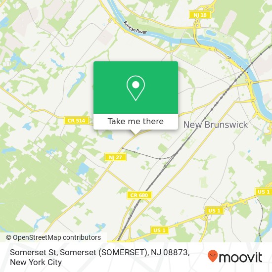 Mapa de Somerset St, Somerset (SOMERSET), NJ 08873