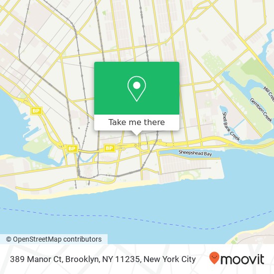 389 Manor Ct, Brooklyn, NY 11235 map
