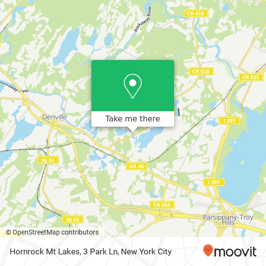 Hornrock Mt Lakes, 3 Park Ln map