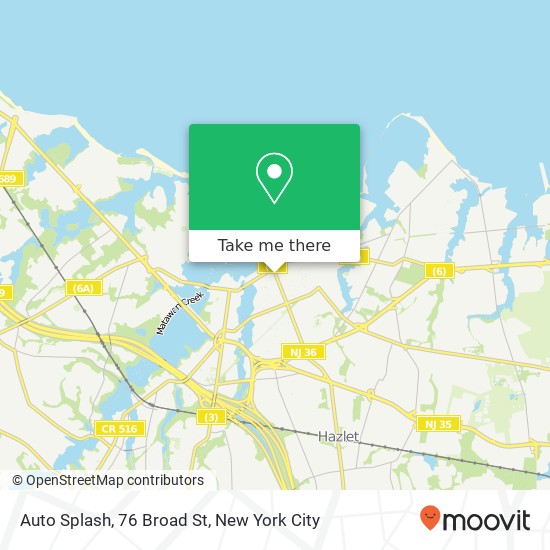 Mapa de Auto Splash, 76 Broad St