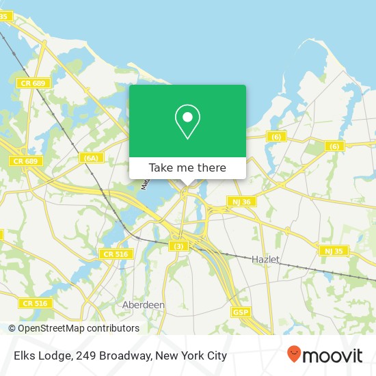 Elks Lodge, 249 Broadway map