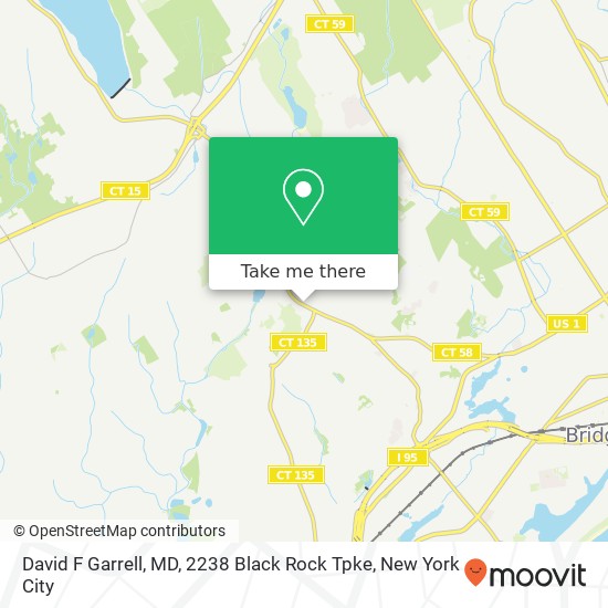 David F Garrell, MD, 2238 Black Rock Tpke map