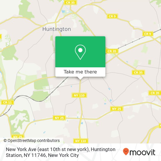 Mapa de New York Ave (east 10th st new york), Huntington Station, NY 11746