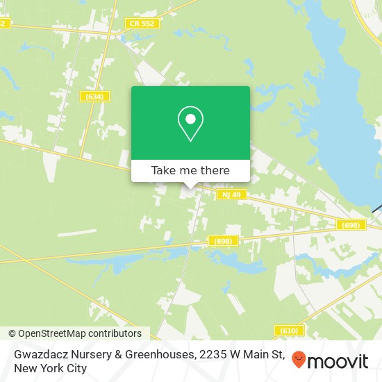 Mapa de Gwazdacz Nursery & Greenhouses, 2235 W Main St