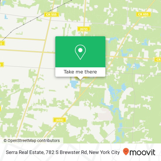 Mapa de Serra Real Estate, 782 S Brewster Rd