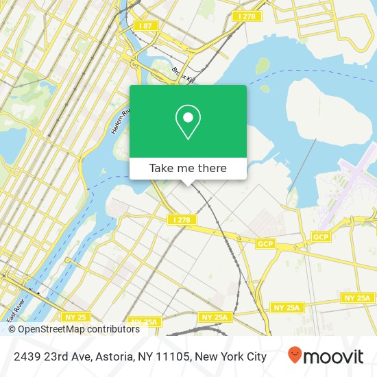 Mapa de 2439 23rd Ave, Astoria, NY 11105