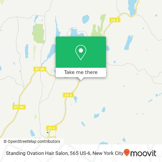 Mapa de Standing Ovation Hair Salon, 565 US-6