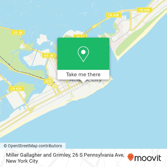 Mapa de Miller Gallagher and Grimley, 26 S Pennsylvania Ave