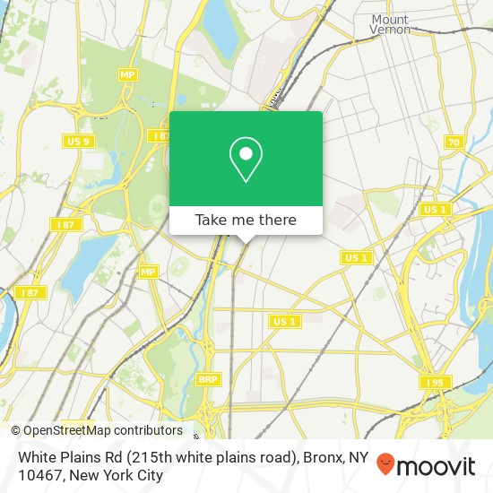 Mapa de White Plains Rd (215th white plains road), Bronx, NY 10467