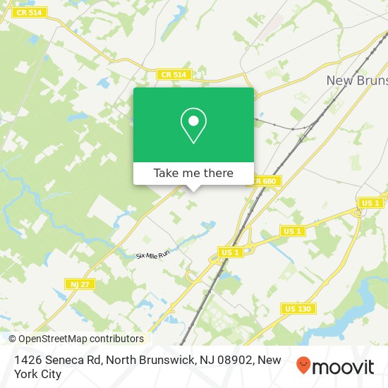 Mapa de 1426 Seneca Rd, North Brunswick, NJ 08902