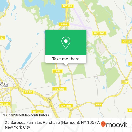 Mapa de 25 Sarosca Farm Ln, Purchase (Harrison), NY 10577