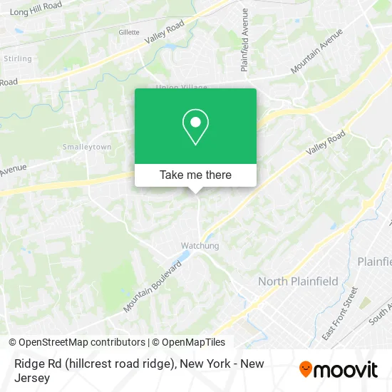 Ridge Rd (hillcrest road ridge) map